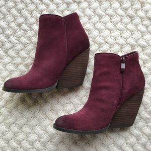 Very Volatile Whitby Wedge Bootie - Cranberry Red